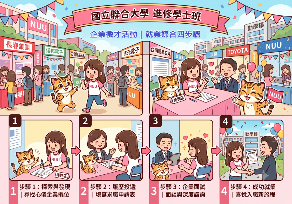 企業徵才活動就業媒合四步驟圖片