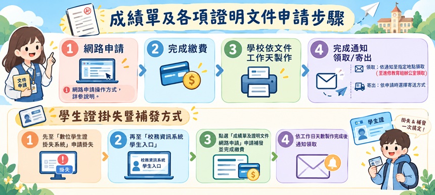 Link to 校友/在校生證明文件申請步驟